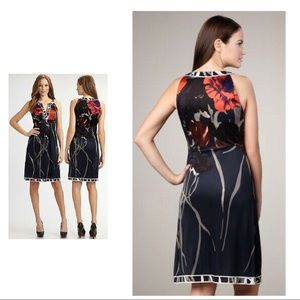 NWT $298 Elie Tahari Ivy Spring Navy Floral Dress